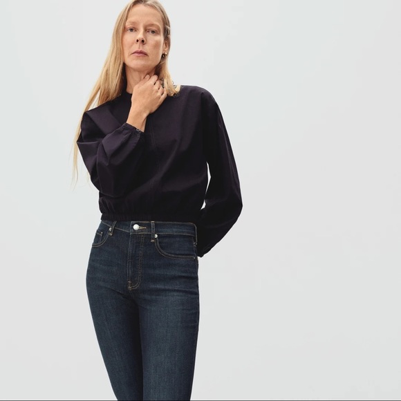 Everlane High Rise Skinny Ankle Dark Indigo Jeans - Picture 2 of 8